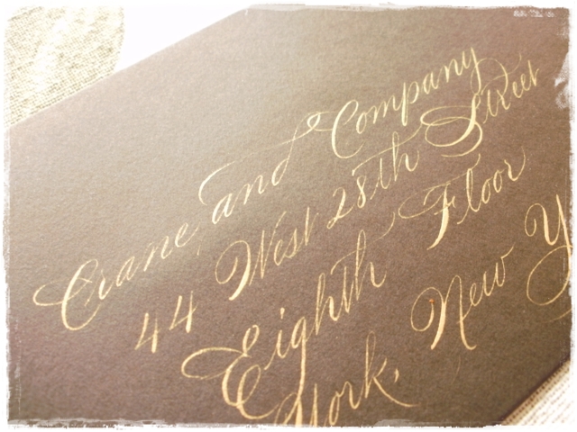 Gold Ink Calligraphy